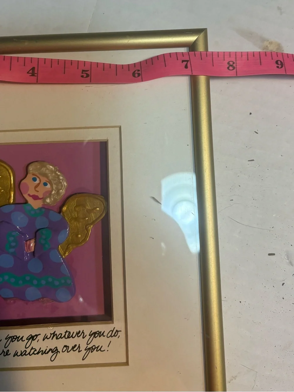 Bright Star Designs angel shadow box framed wall hanging - Picture 4 of 7